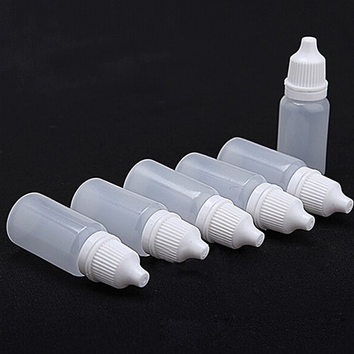 5 stk holdbare 5/10ml/15/ ml /20ml/30ml/50ml/100ml tomme plastik komprimerbare dråbeflasker øjenvæske dråber genopfyldelig flaske