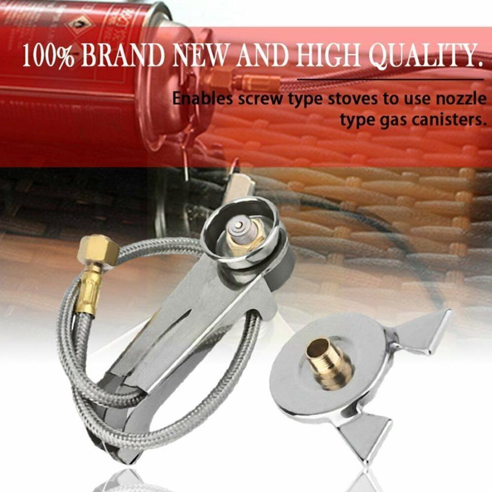 Outdoor Camping Stove Adapter Lengthened Link Cooking Transfer Connector Picnic Conversion Gas Converter Stov P6w2