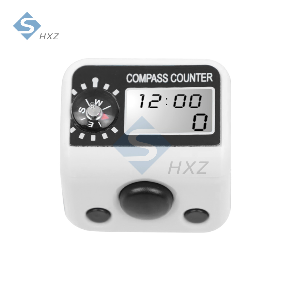 Contador de dedo con conteo de 5 dígitos, 0-99999, tipo anillo portátil, pantalla Digital Manual electrónica, contador de botones para almacén: Gris oscuro