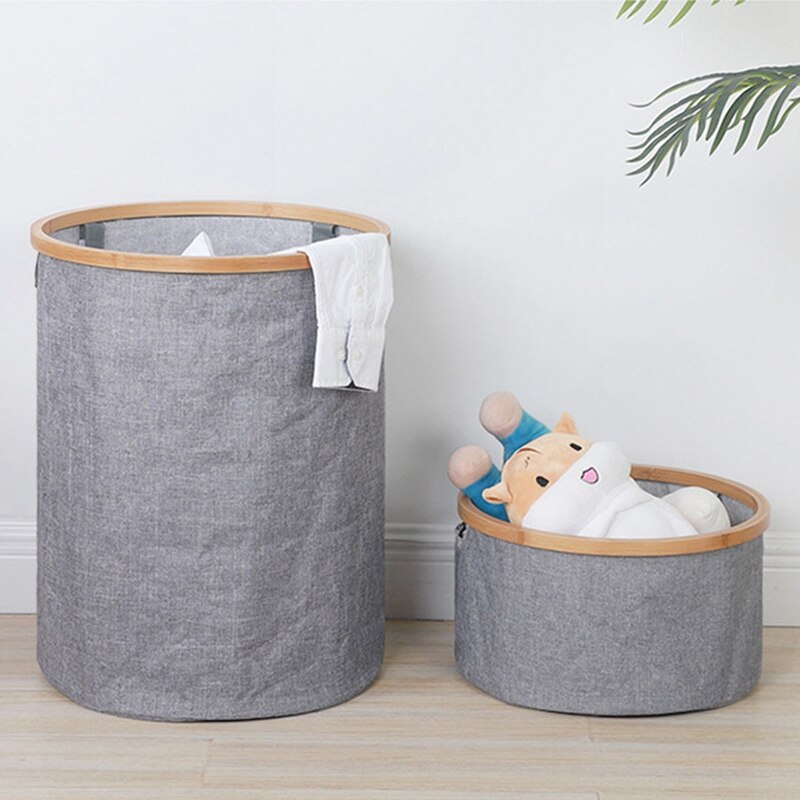 Capacity Laundry Clothing Basket Water-Resistance Bin Cotton Dirty Clothes Toy Storage Pocket Washing Machine