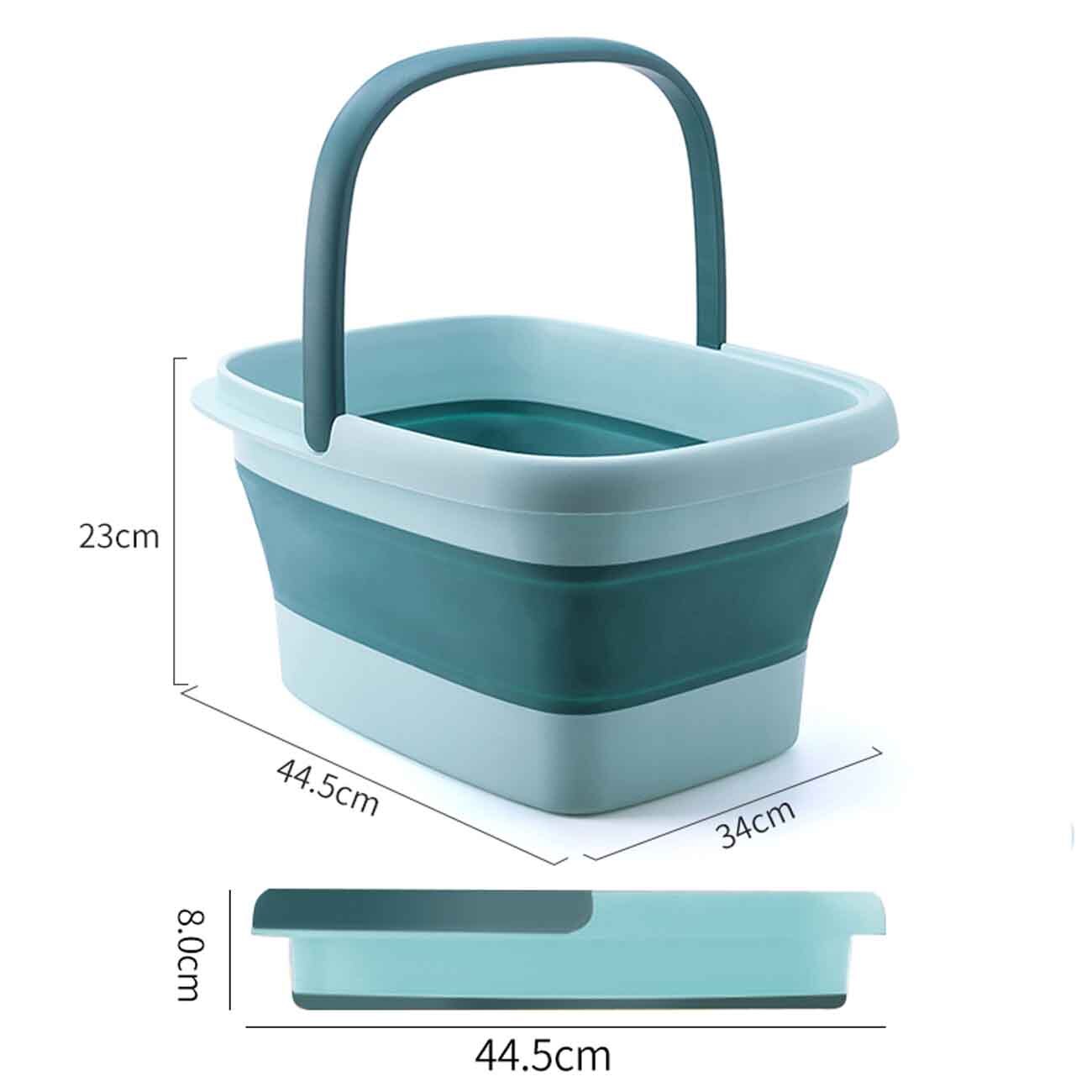 Grote Plastic Opvouwbare Emmer Voetenbad Emmer Badkamer Opvouwbare Voet Bad Wastafel Wasserette Emmers Draagbare Water Container: Blauw