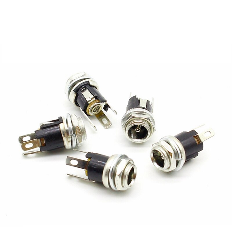 DC025M 5.5Mm X 2.1Mm Dc Power Jack Socket Female Panel Mount Connector 5.5*2.1Mm DC-025M
