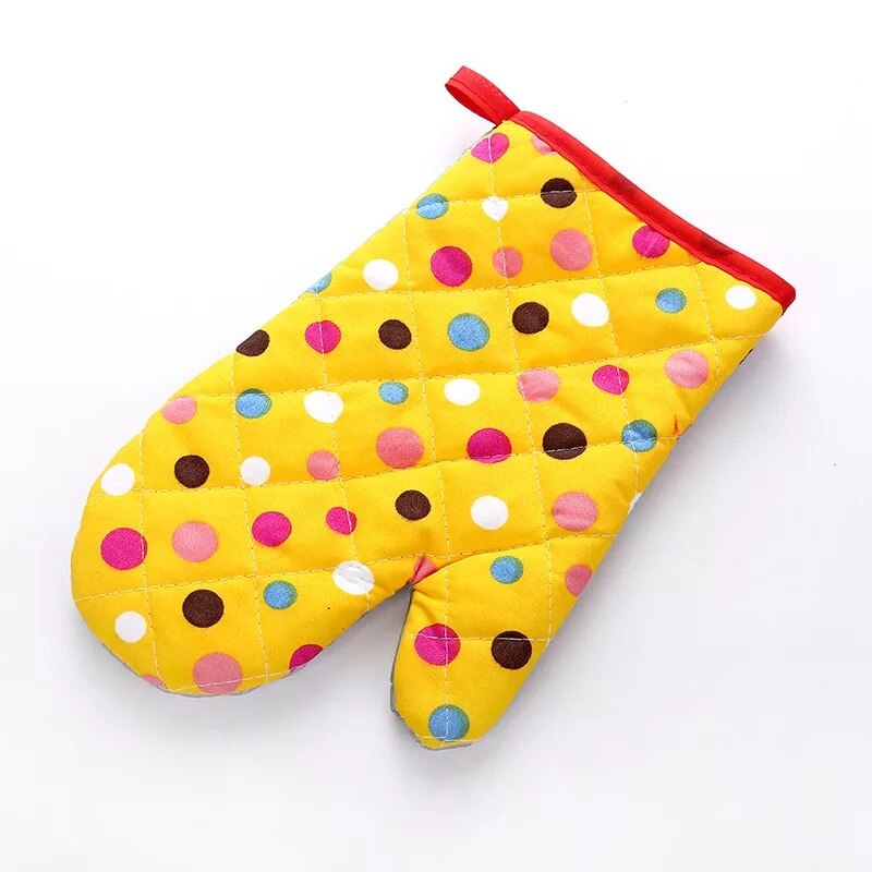 Guantes de algodón para horno, manoplas aislantes para hornear, barbacoa, microondas, cocina, almohadillas, herramienta de cocina