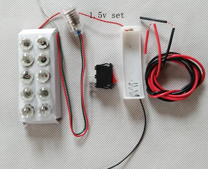 Kit de bombilla de circuito eléctrico para escuela primaria y secundaria, mezcla de luces, para guardería, experimento