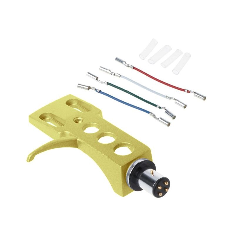 Turntable headshell mount universal lp phono cartridge replacement phonograph head holder stylus lead wire