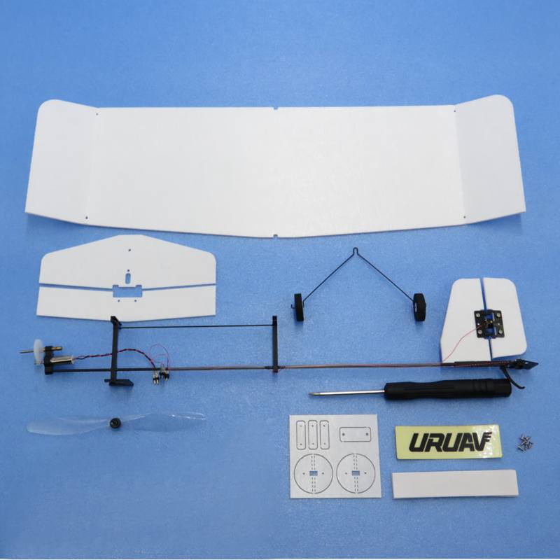 KIT de Avión RC para principiantes de fibra de carbono opcional de madera/PP de Balsa de envergadura de 224mm de M1-Wasp
