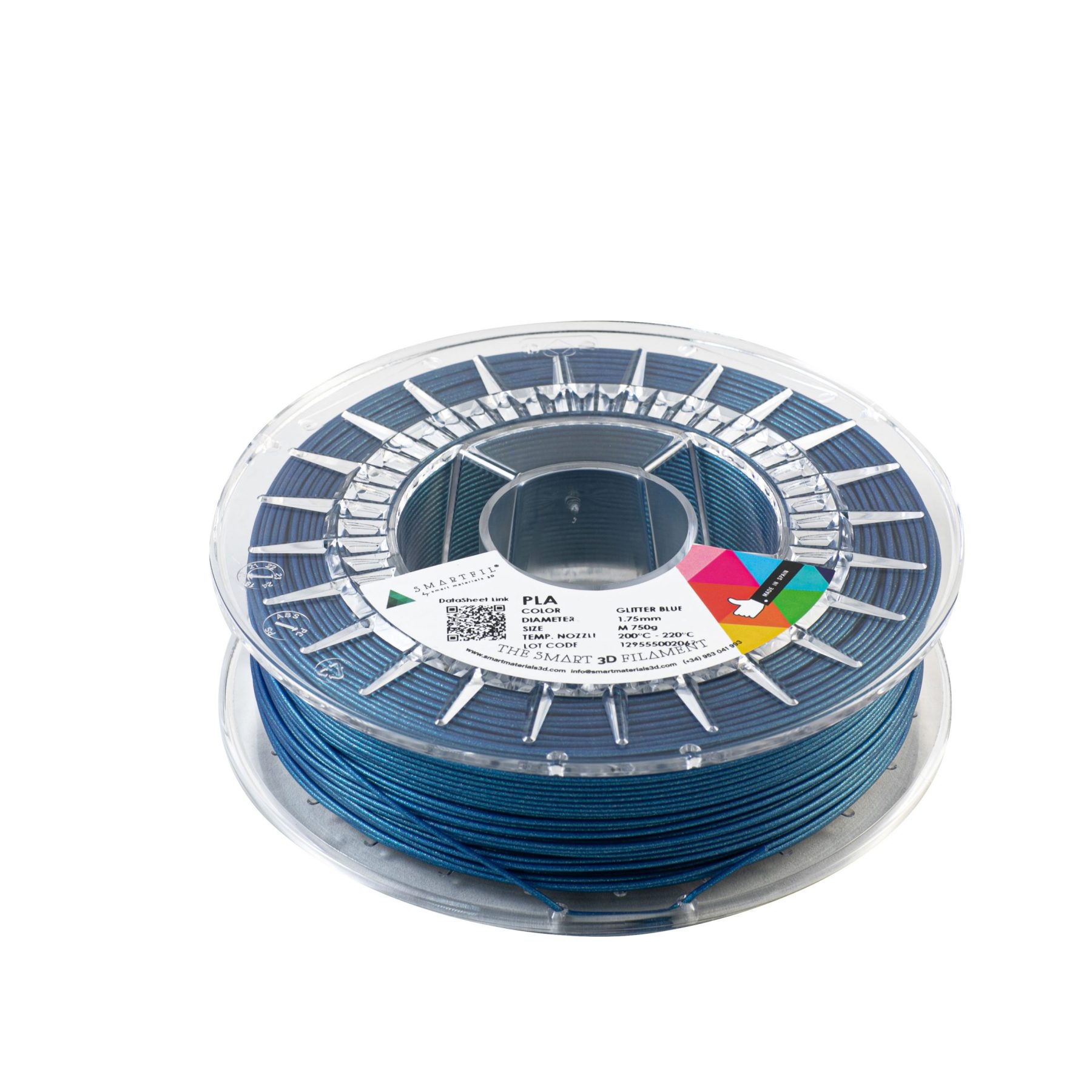 Filamento PLA Glitter Smartfil 1,75mm 750gr Smart Materials Impresora 3D FDM Creality Ender 3 Prusa Fabricado Enviado España