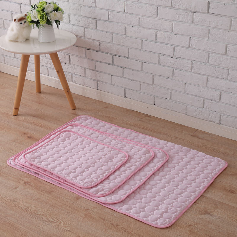 Hond Mat Koeling Zomer Pad Mat Voor Honden Kat Deken Ademend Hond Bed Zomer Wasbare Voor Small Medium Large honden: Pink / M62X50CM