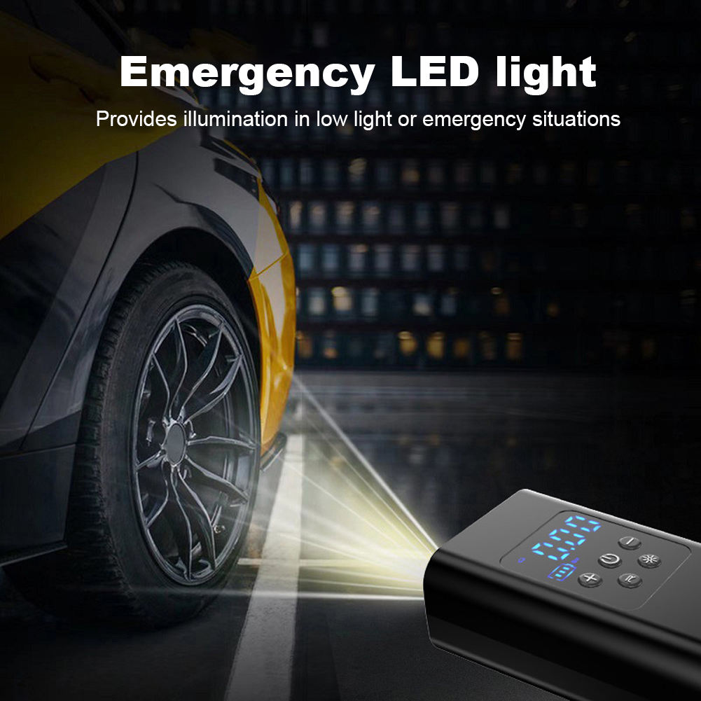 Wireless/Wired Electric Tire Inflator 150PSI Car Tire Inflatable Pump LCD Digital Display Electric Air Compressor with LED Light