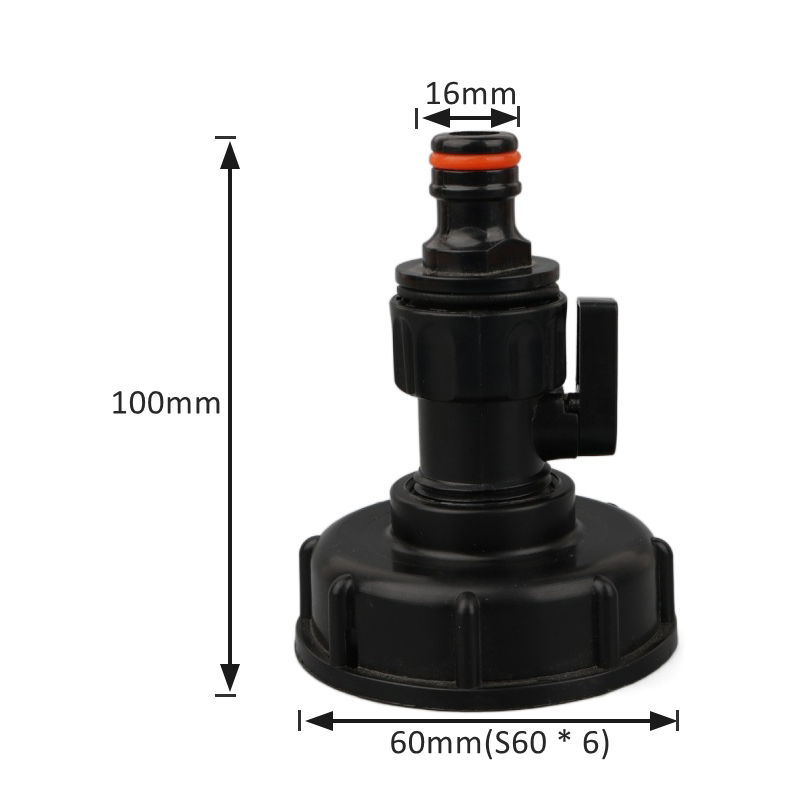 IBC Tank Adapter 3/4” Female Thread Valve Accessories Fittings Home Garden Irrigation Connector Switch Tools: Gold