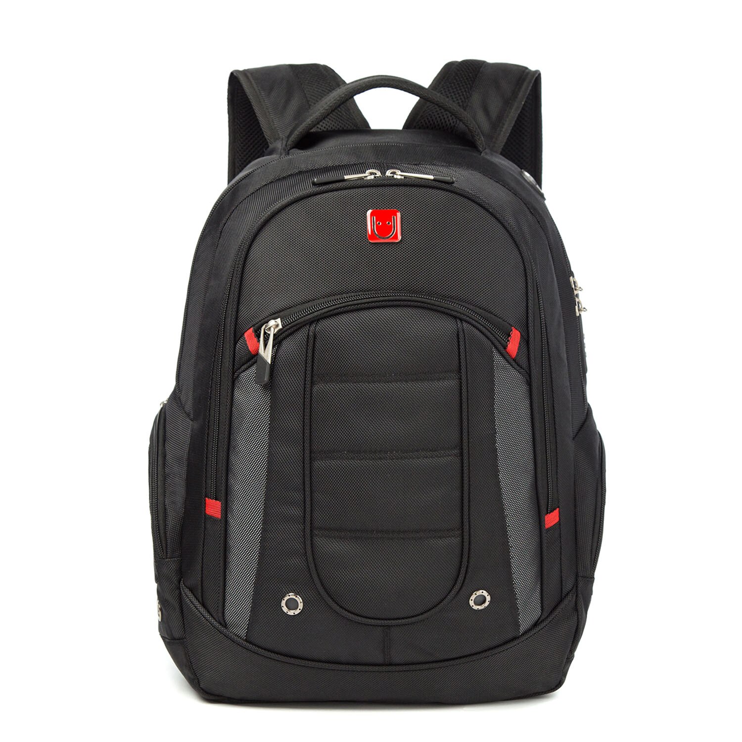 Mochila de viaje de negocios de gran capacidad para hombre, con bloqueo de código, carga USB, multicapa, bolsa para ordenador portátil de 15,6 pulgadas, bolsos escolares de: Default Title