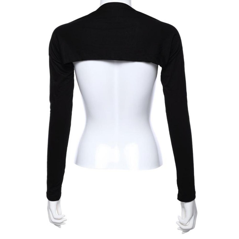 Stijlvolle Vrouwen Hijab Moslim Een Stuk Mouwen Arm Cover Bolero Bolero Hayaa 20 Kleuren Arm Warmers vrouwen tops: Zwart