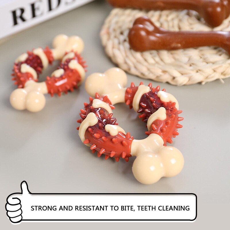 Durable Bone Dog Chew Toy Ergonomic Power Chew Dog Bones Improves Dental Hygiene for Aggressive Chewers Pets Playmate M31 23