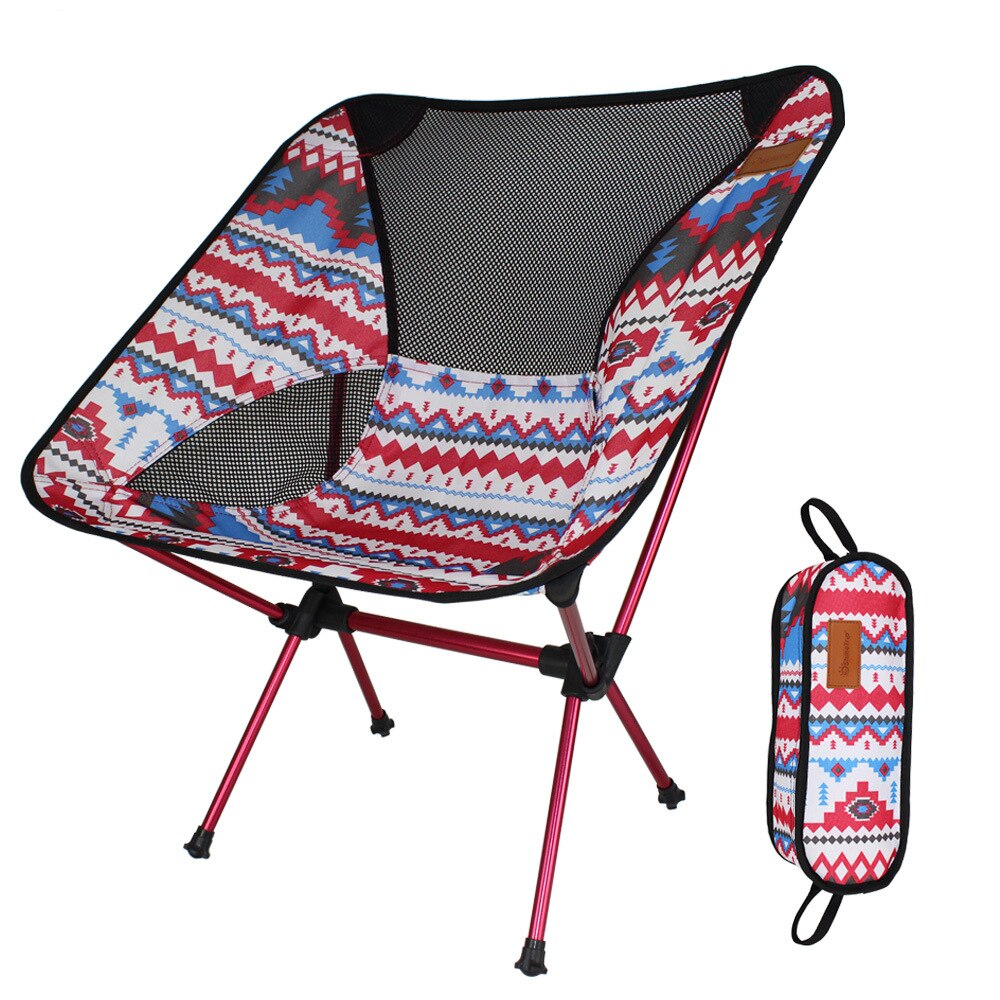Shinetrip A162 Außen Tragbaren Klappstuhl Sitz Klapp Hocker Für Angeln Camping Picknick Garten Grill Strand Rucksack: indisch rot