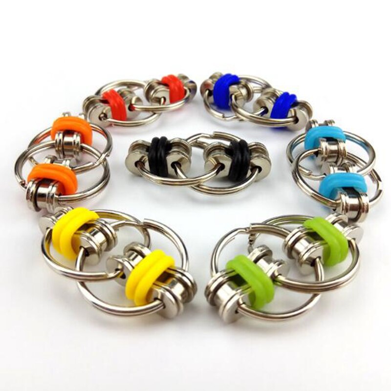 Decompression Chain Stainless Steel Ring Vent Toy Decompression Bicycle Chain Keychain