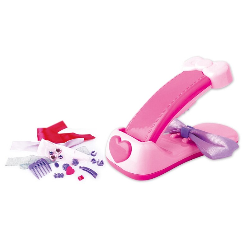 Kids Plastic Hoofddeksels Making Machine Speelgoed Diy Hoofdtooi Haarspeld Maken Machine Meisje Gevlochten Haar Pak Meisjes Dress Up Speelgoed