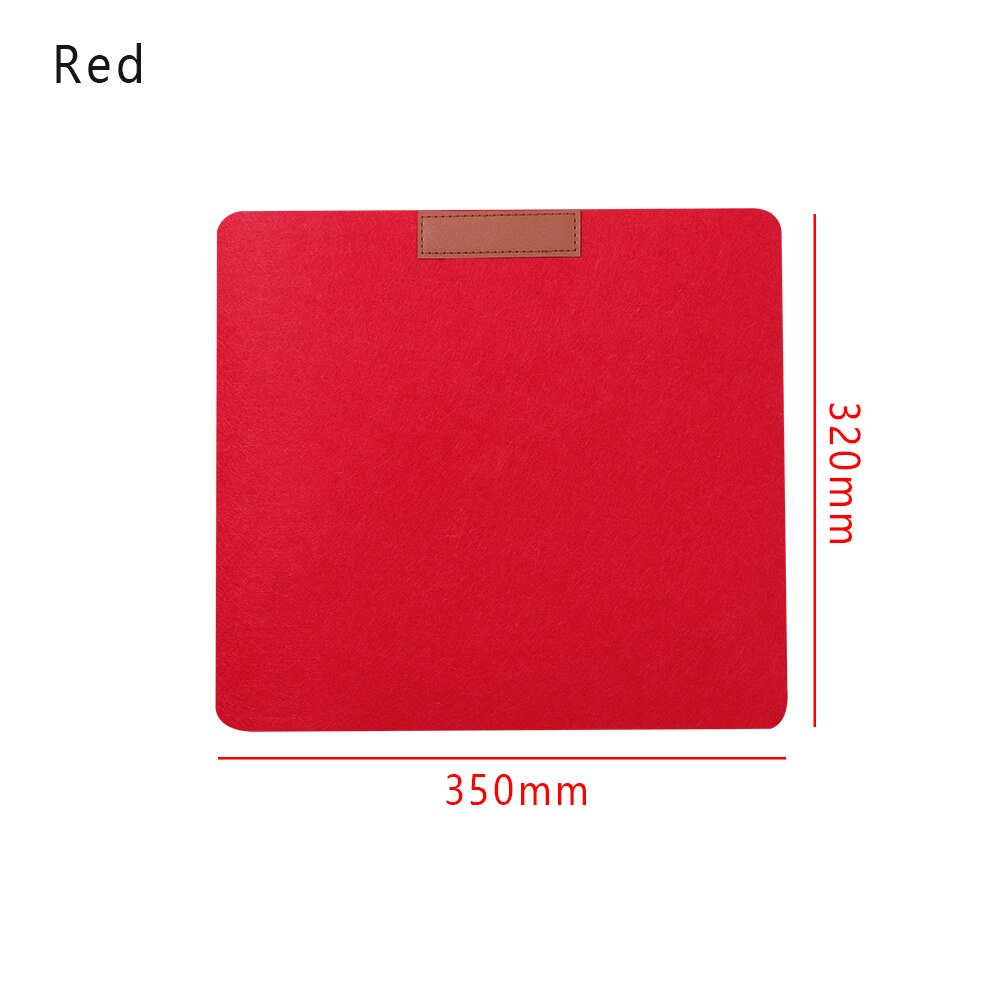1PC Large Office Computer Desk Mat Modern Table Keyboard Mouse Pad Wool Felt Laptop Cushion Soft Office Supplies: 350 X 320 mm red