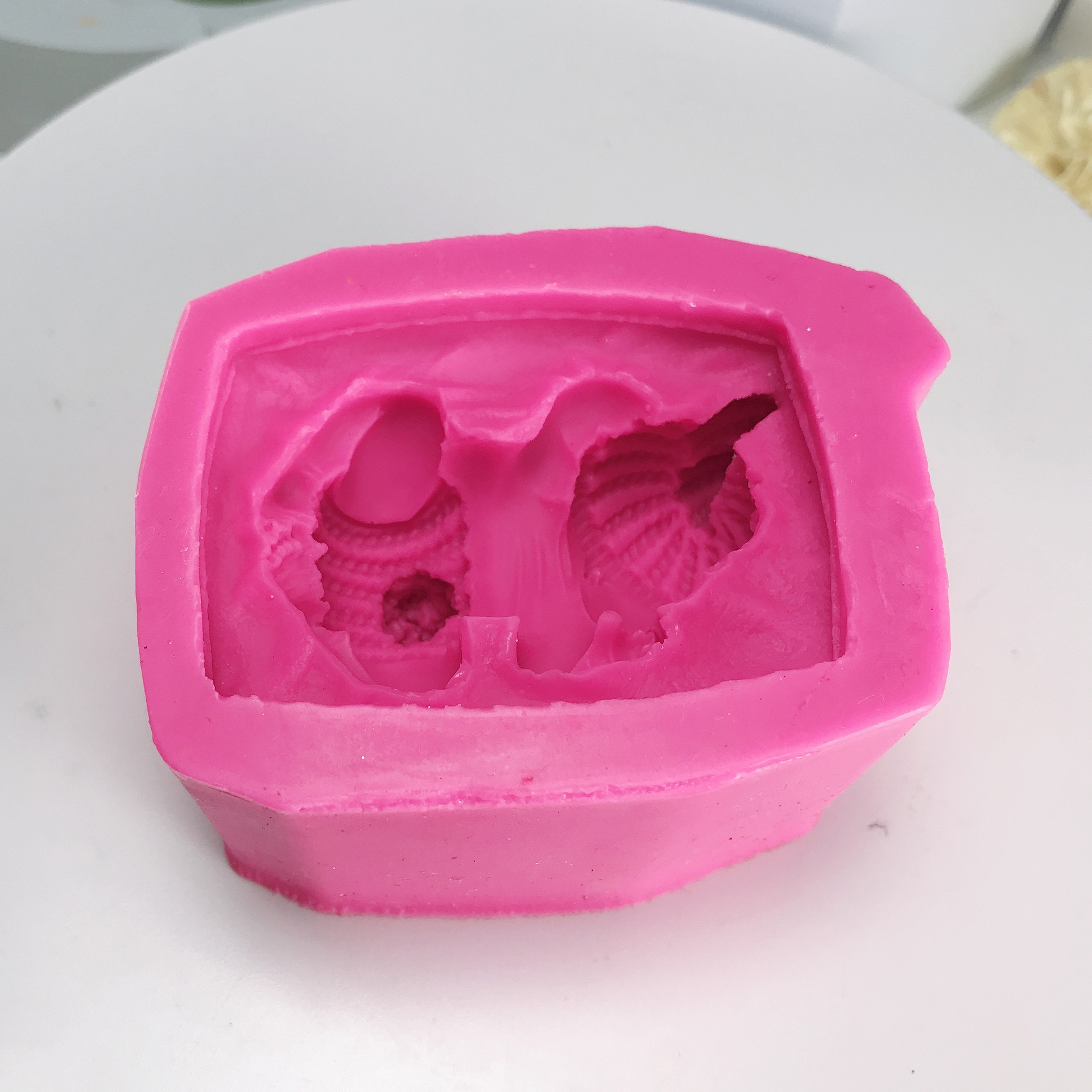 Unieke vorm dienblad siliconen mal, doe-het-zelfcement, kaarsvoet, epoxyhars sieradenorganizer, decoratieve opbergschaal gips woondecoratie ornament - België