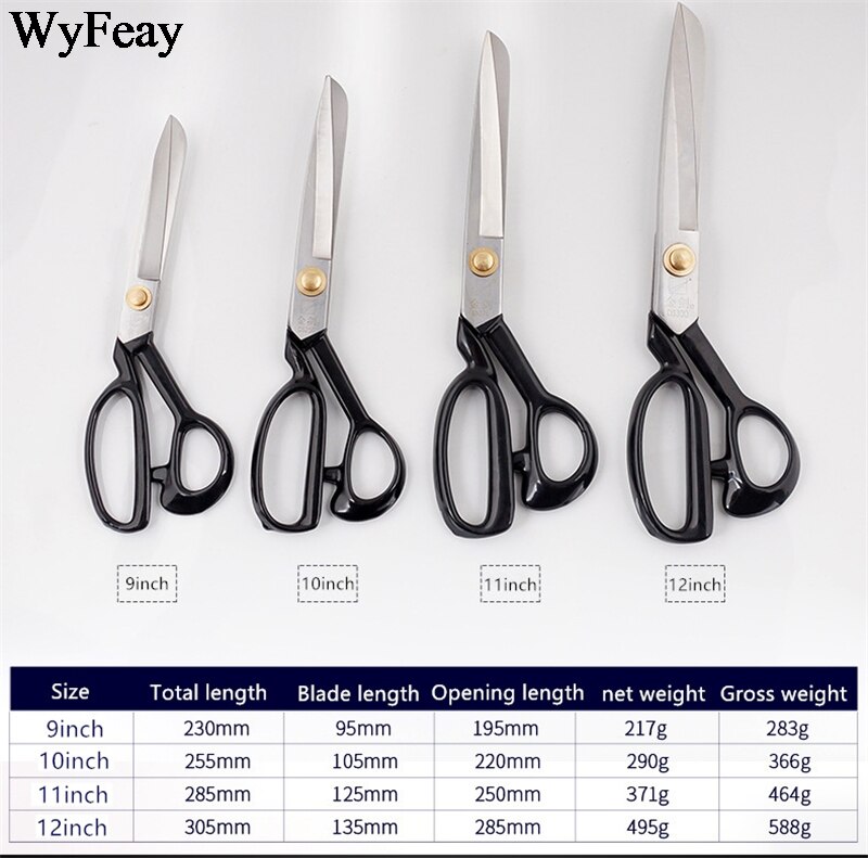 65 Manganese Steel Tailor Scissors Sewing Fabric Scissors Guided Embroidery Scissor Fabric Cutter Tailor's Scissors