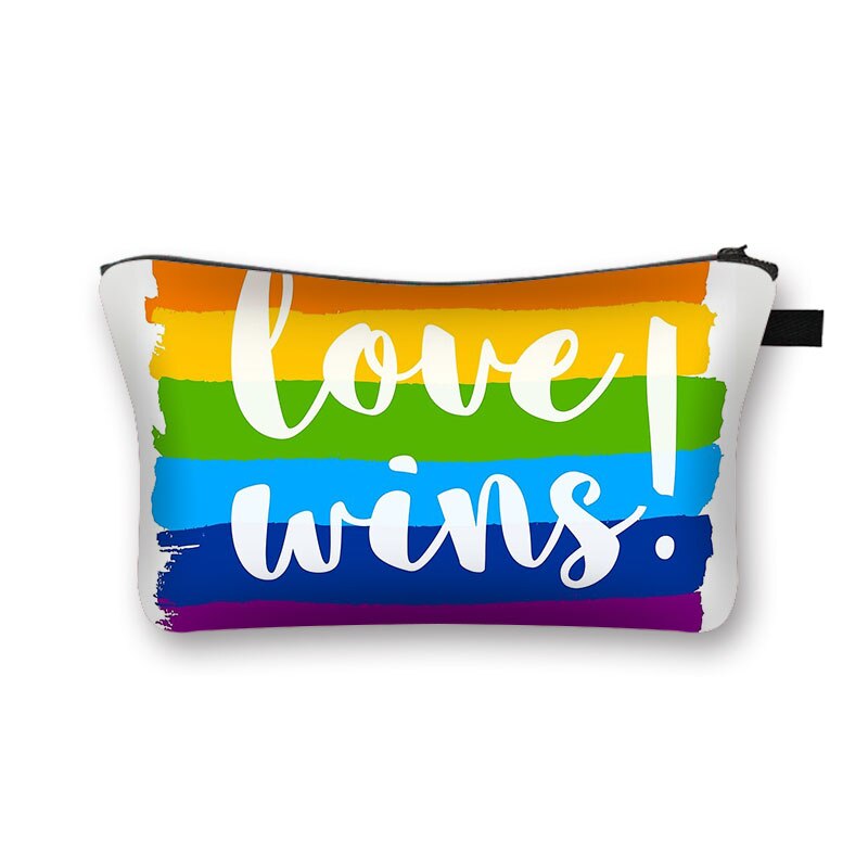 Bolsa de cosméticos do arco-íris lgbt, bolsa de maquiagem para mulheres gays: shzblgbt06