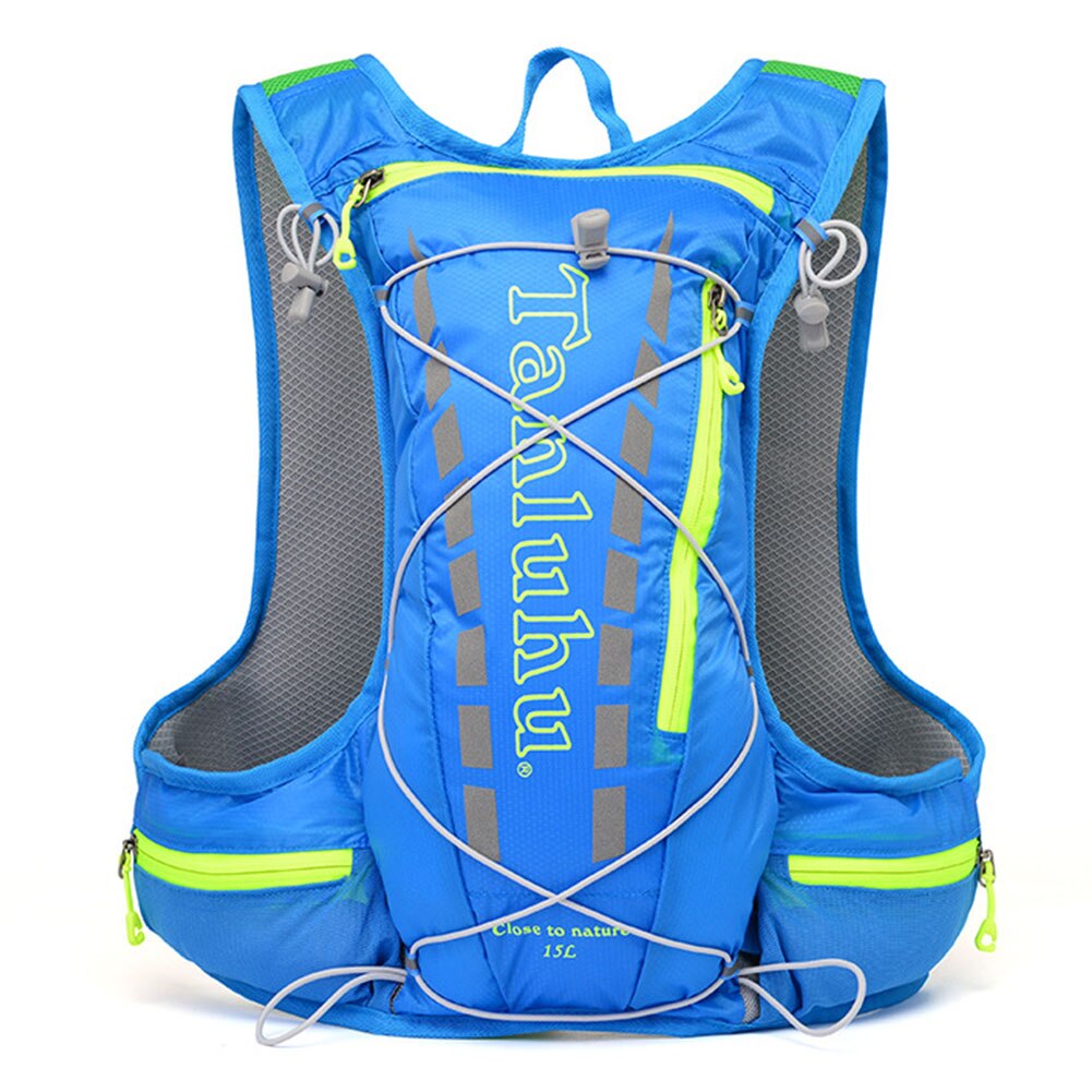 Man Vrouw Grote Capaciteit Water Tas Universele Makkelijk Schoon Running Rugzak Fietsen Outdoor Sport Draagbare Nylon Waterdichte: Blue