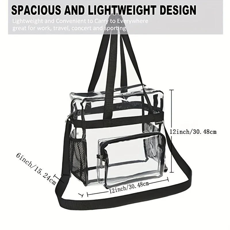 Portable PVC Travel Bag with Large Capacity and Transparent for Easy Organization and Washing