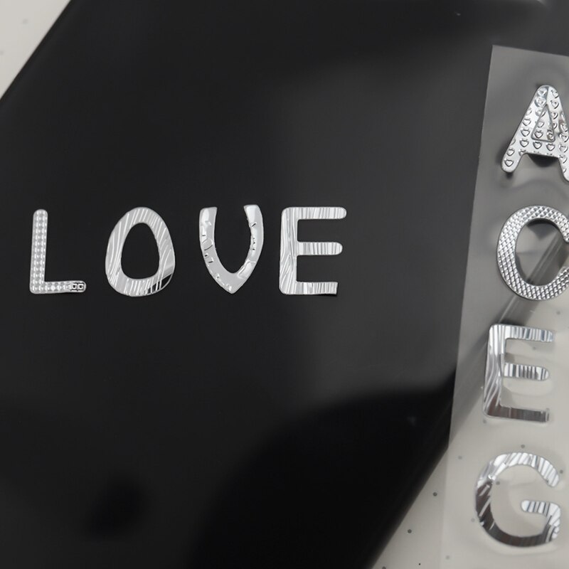 1 st 9.5X17.5 cm Zilver/Goud Digitale Engels Brief Numbers Decoratieve Sticker voor Scrapbooking DIY Ambachten