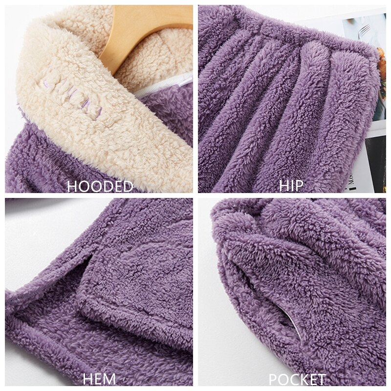 July's Lied Flanel Winter Pyjama Set Verdikking 2 Stuks Vrouwen Nachtkleding Ongedwongen Losse Warm Homewear Coral Fleece Nachtkleding