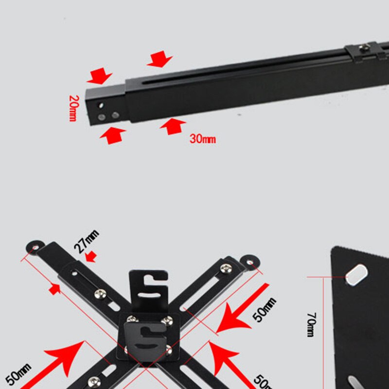 Black Universal Projector Stand Telescopic Adjustable Ceiling Ceiling Wall Mount