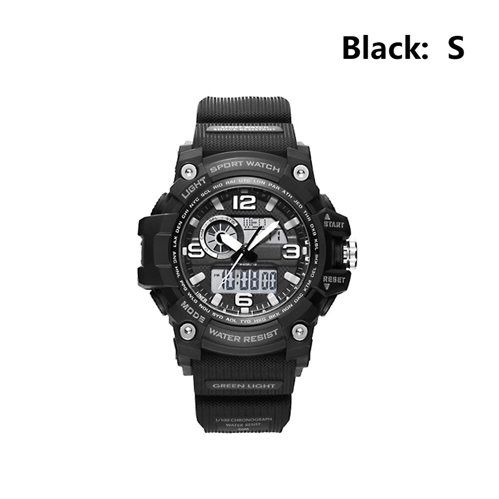 for Xiaomi TwentySeventeen Outdoor smart watch men women clock Electronic men's Watches Calendar Sport Outdoor Digital Watch: black S size