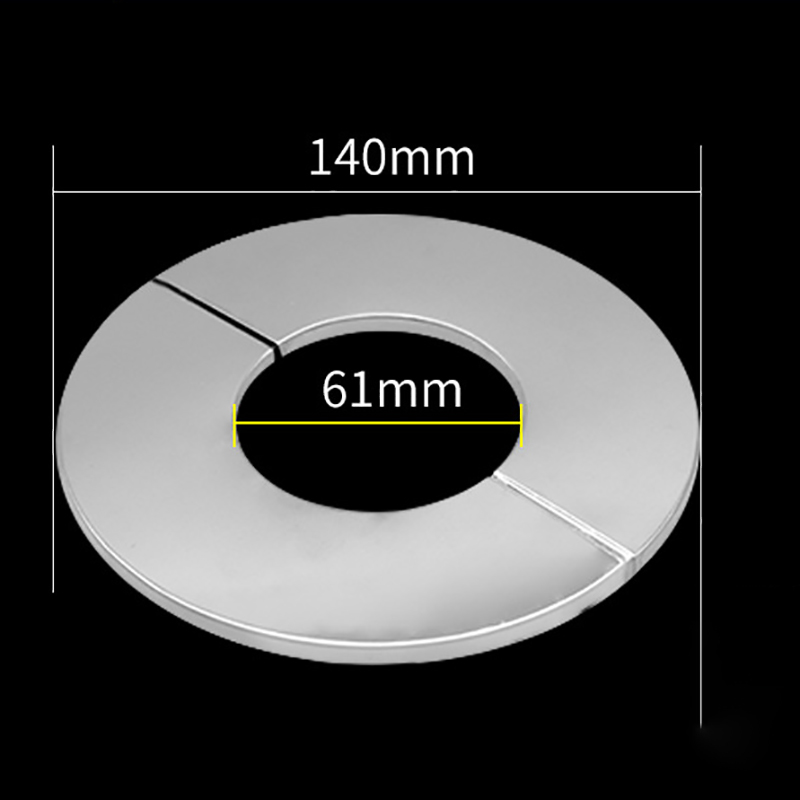 Stainless Steel Water Pipe Faucet Decorative Cover Self-Adhesive Cover Chrome Pipe Wall Covers Faucet Accessories: 140x61mm