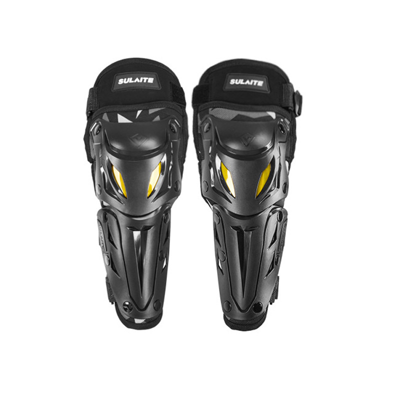 Ginocchiere per moto 4 pezzi + protezione Elow Ginocchiere per motocross resistenti all'usura Attrezzatura di protezione per moto anticaduta: Champagne