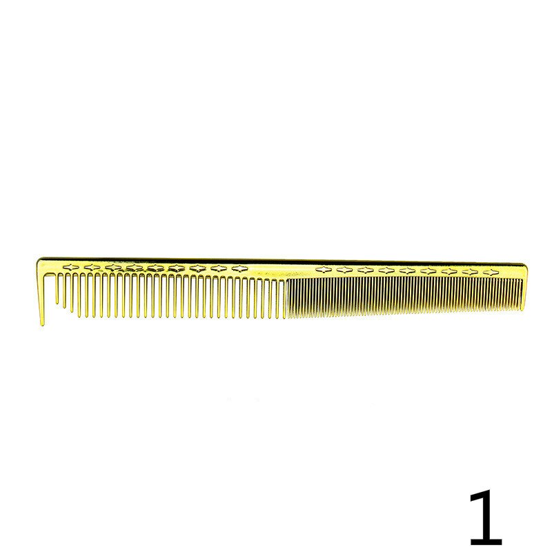 Hair salon hair stylist electroplated gold hairdresser cut comb hollow comb tip tail comb haircut comb: 1