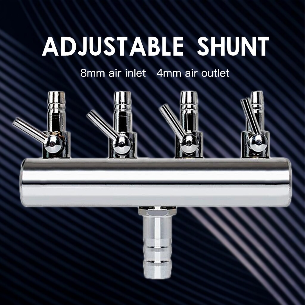 2-12 Way 4mm Stainless Steel Air Flow Distributor Lever Control Valve