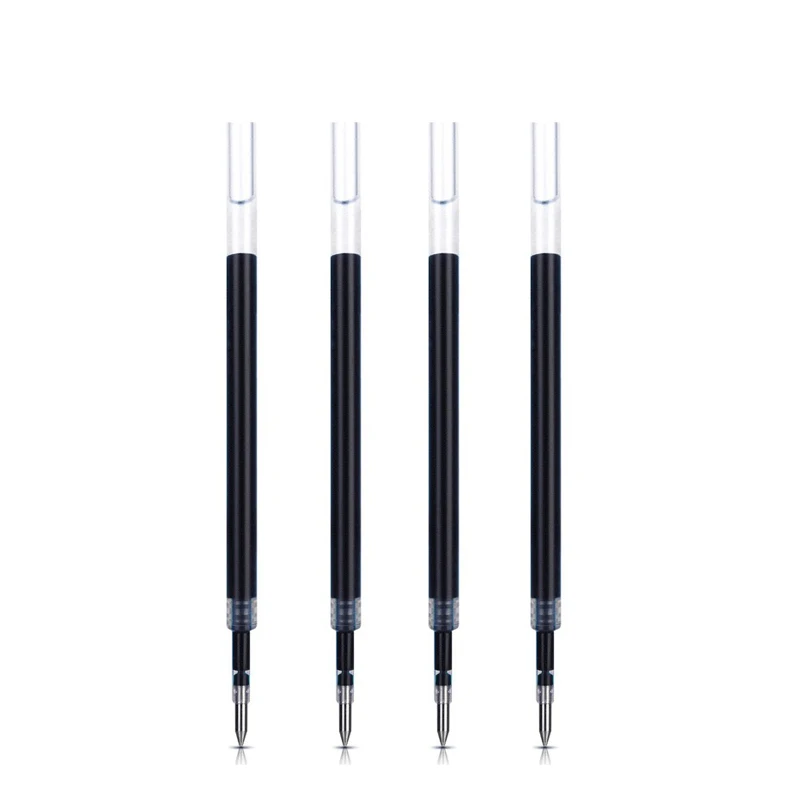 deli Retractable Ballpen Gel Pens 3Pcs Set Black Blue Ink 0.5mm Ballpoint Replaceable Refills Office School Supplies Stationery: Brown