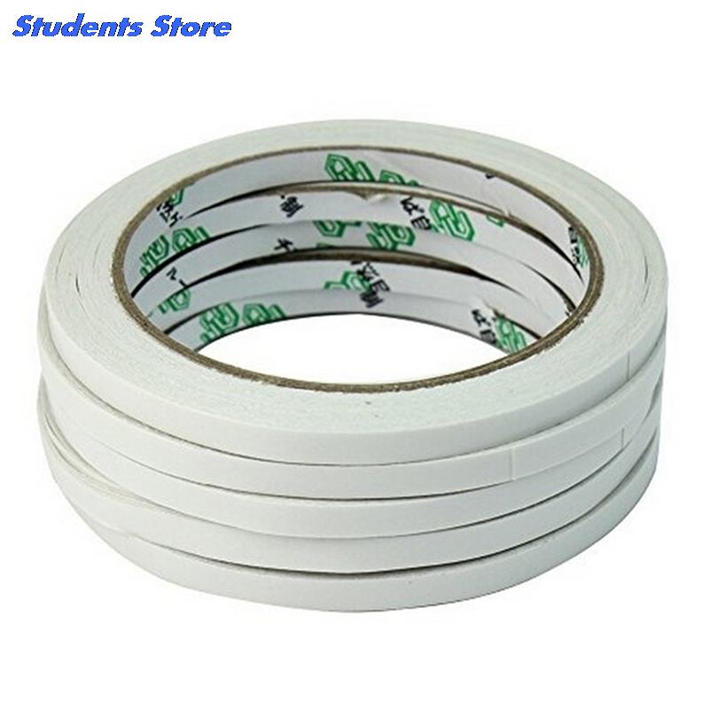 2 Rolls Wit Dubbelzijdig Tape Sticker Gel Adhesive Dubbelzijdig Tape Kantoor Schoolbenodigdheden Zelfklevende