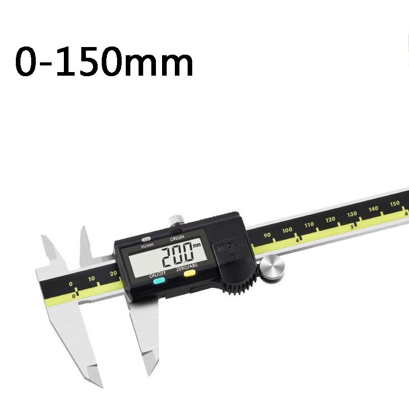 Digital Caliper 0-150 200mm High Precision Digital Vernier Caliper Genuine 500-196: Blue