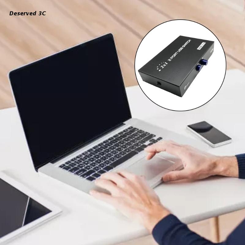 R9CB 2-Port Manual KVM Switch For Scanner Mouse Keyboard 2 Port 2X1 KVM Switcher