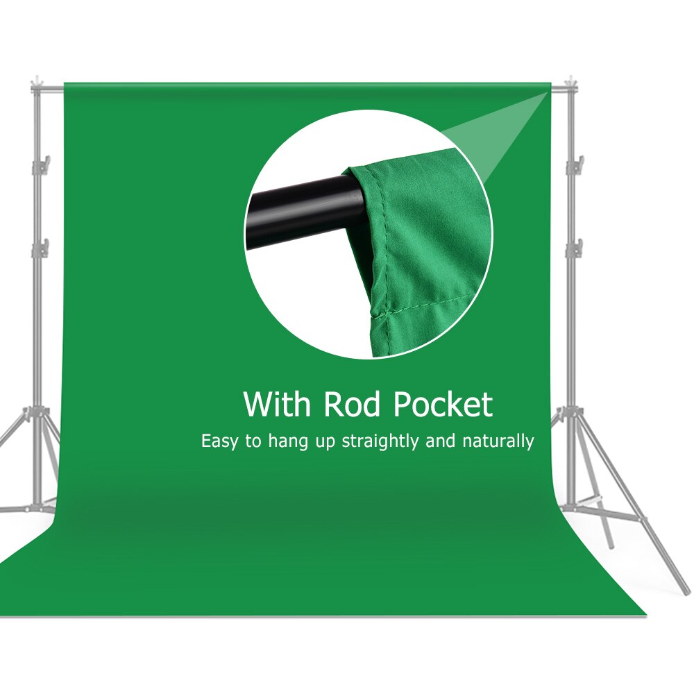 3*6M Photo Background Green Screen Photography Backdrop Polyester Cotton Black Solid Color Thicken Backdrops for Photo Studio
