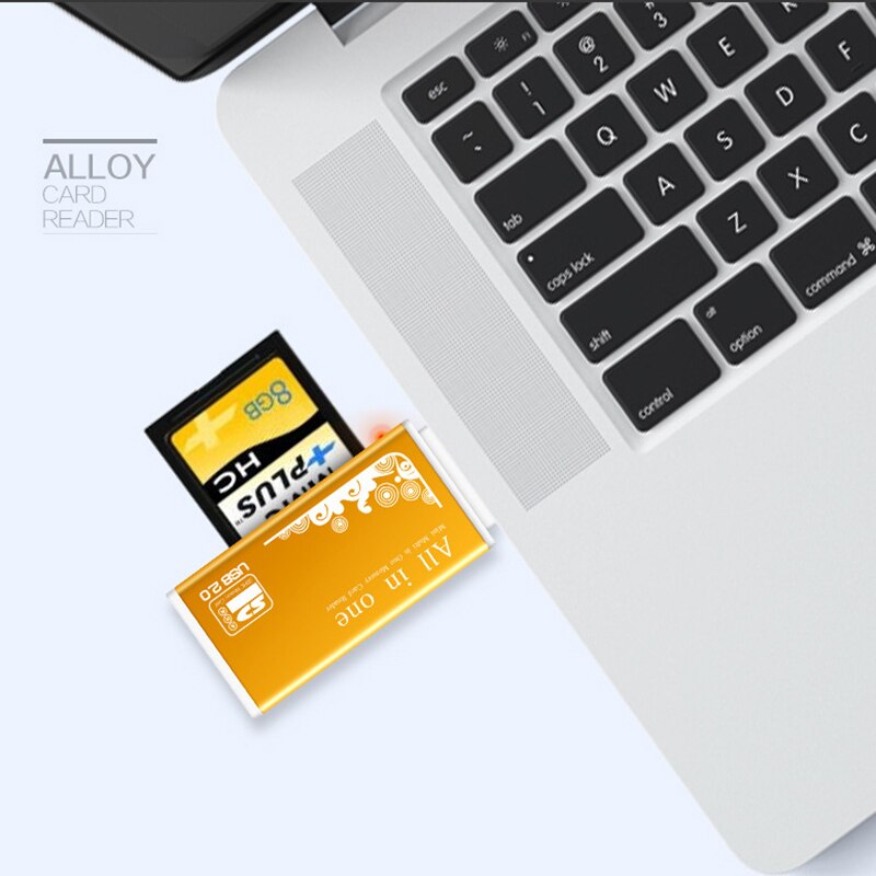 All In 1 Memory Card Reader USB 2.0 Multi SD/SDHC MMC/RS MMC TF/MicroSD MS/MS PRO/MS DUO M2 Card Reader TF