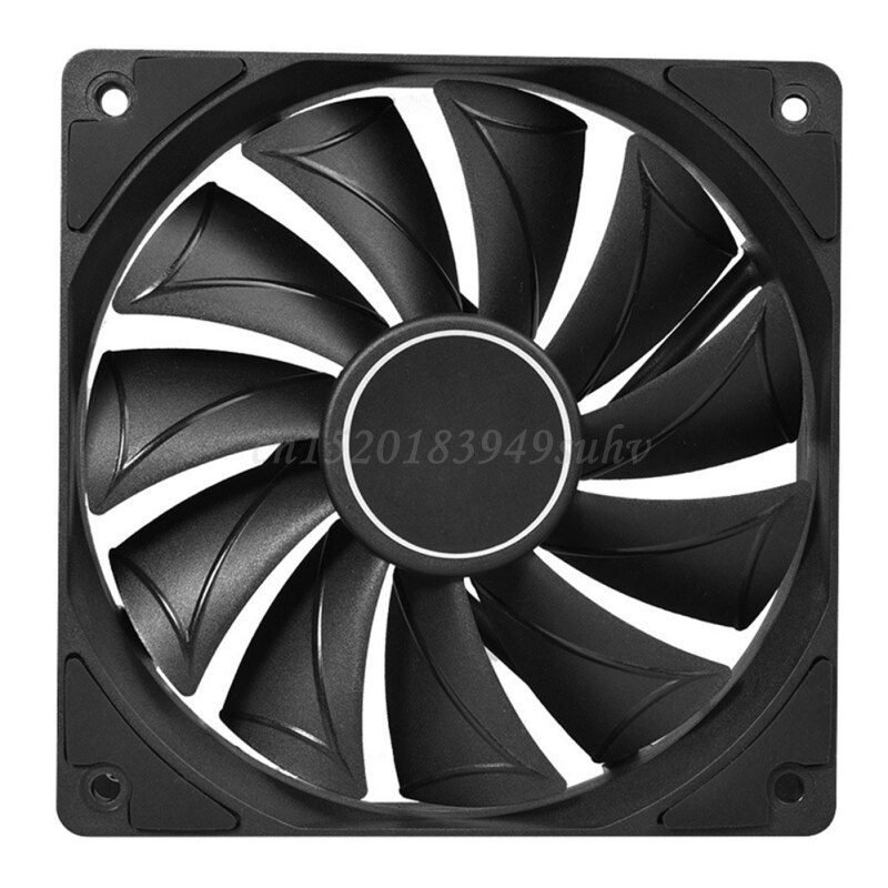 4 Pin 120MM 1800RPM PWM PC Case Fan Speed Adjustable High Airflow CPU Radiator Long Life Ultra Quiet Computer Cooling Fan Black