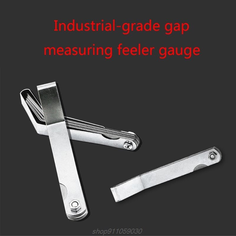 16 Blades Steel Feeler Gauge Measurement Tool Useful Metric Imperial Filler for Measuring Space Width Thickness N13 20