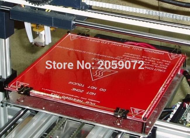 3d-printer Bed Verwarming Aluminium plaat 220x220 voor heatbed MK2B/MK2A, Reprap, Mendel, Prusa I3
