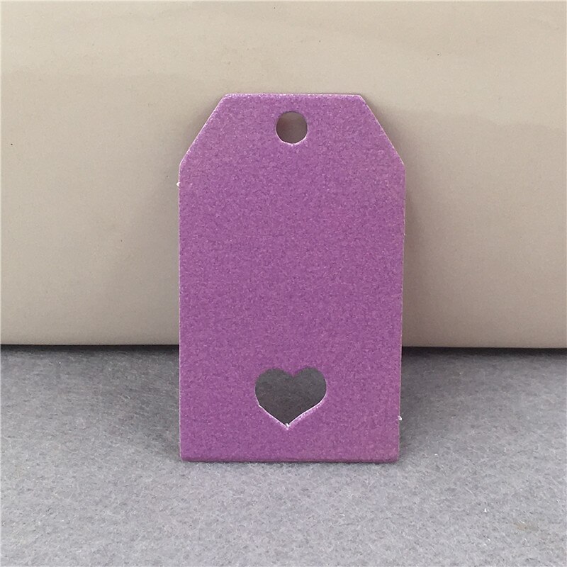 500 stks/partij Handgemaakte 5x3 cm Kraft Papieren Kaart Tag Voor Bruiloft Engagement Party Decoratie Tassen Garment Recycle prijs Label Label: purple
