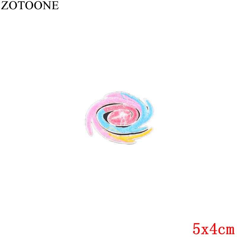 Zotoone Kleurrijke Letters Cirkel Patch Voor Kleding Geborduurde Kleding Patches Toepassingen Badges Stickers Applique Voor Kledingstuk: 773