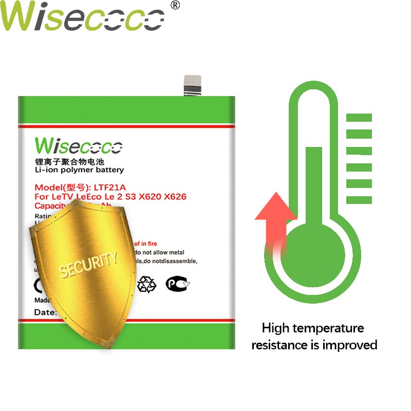 Wisecoco LTF21A Batterij Voor Letv Leeco Le 2 Pro Le 2S Le S3 X528 X621 X625 X626 X20 X25 x620 X520 X522 X525 X526 + Tracking Nummer
