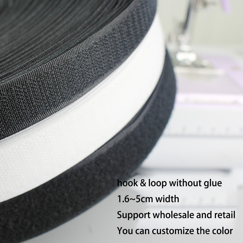 12M Pair Hook and Loop fastener Tape No Glue the hooks Hooks adhesive Sewing-on strips Magic tape DIY Clothing shoe hook loop