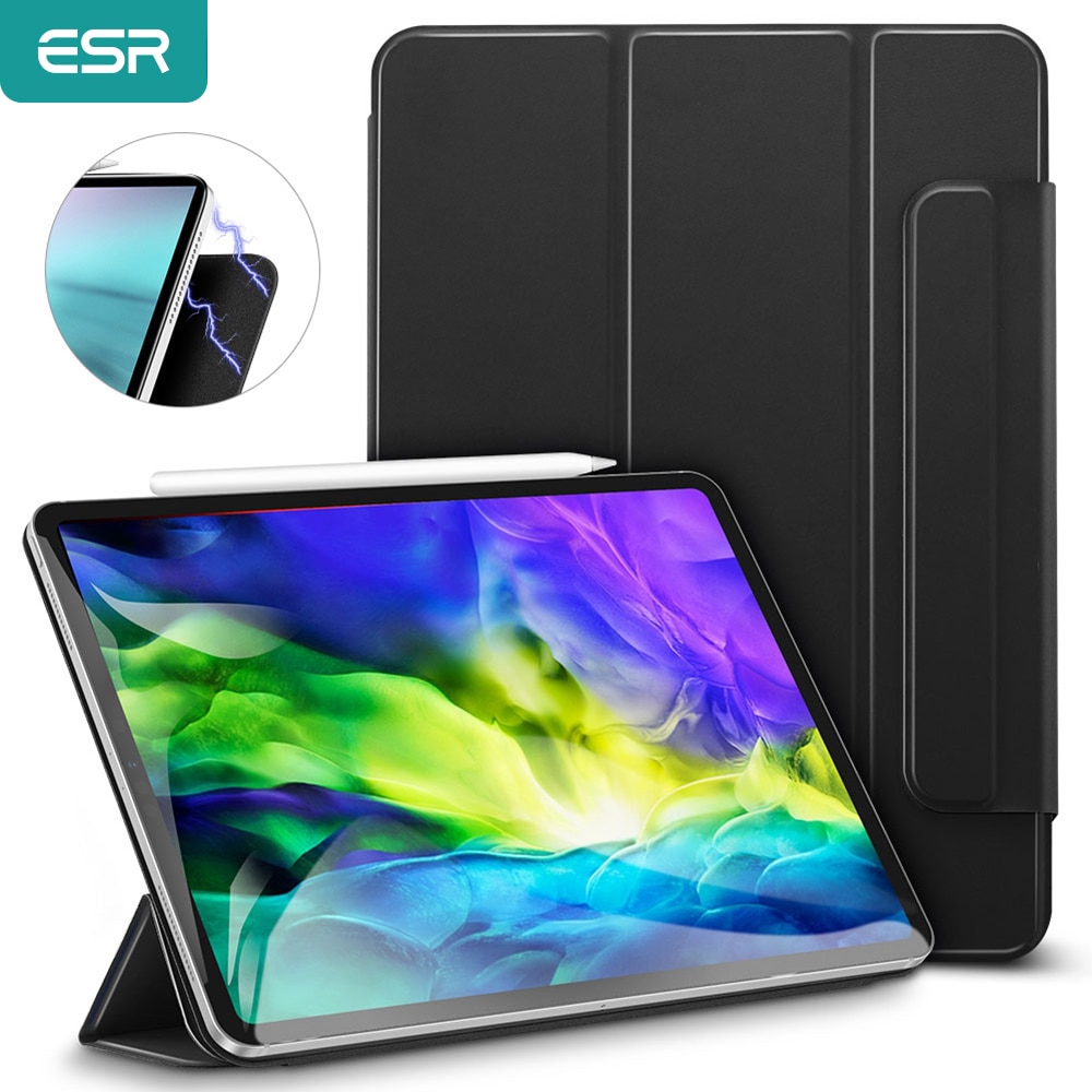 ESR for iPad Pro 11 12.9 Inch Case Secure Magnetic Smart Case for 12.9 inch iPad Pro Case with Pencil Holder 4th Generation