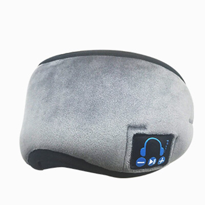 3D Bluetooth Sleeping Headphones Music Sleep Mask Blockout Light Eyeshade Sleeping Eye Mask Blindfold Sleeping Aid Health Care: Gray