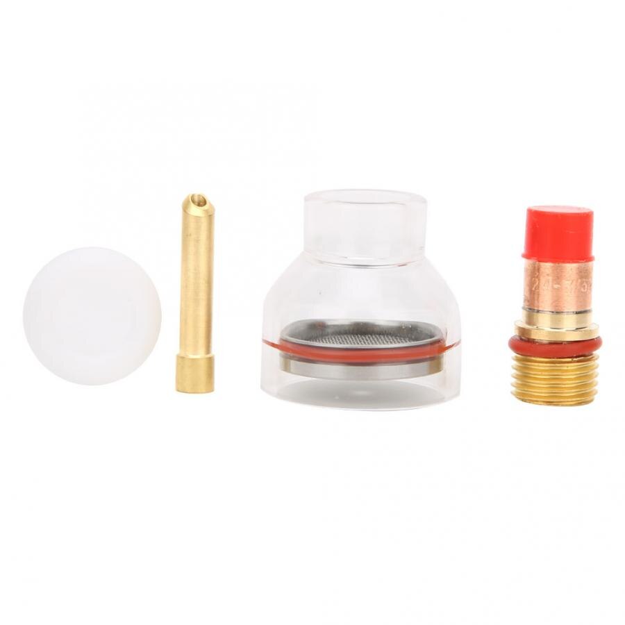 Kit de torche de soudage WP, accessoires, lentille à gaz, pince en cuivre, tasse en verre Transparent pour soudage à l'arc à l'argon 18/26, 6 pièces